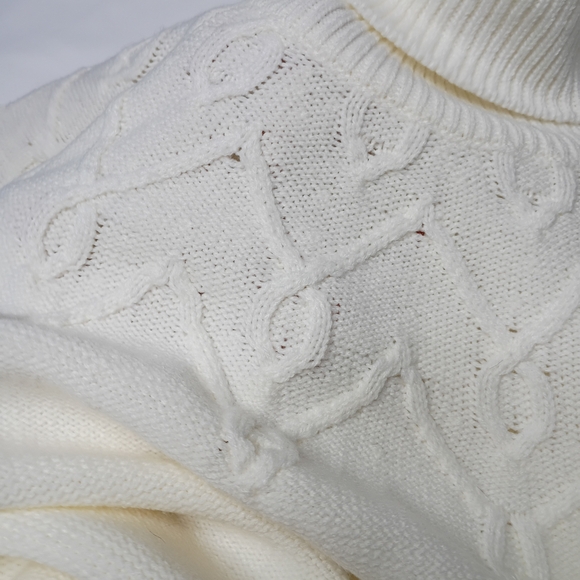 Tommy Hilfiger Cream Cable Knit Sweater - Picture 2 of 6